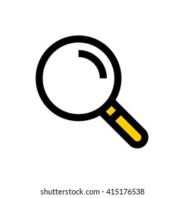 Magnifying glass, search line icon. Pixel perfect fully editable vector icon suitable for websites, info graphics and print media.