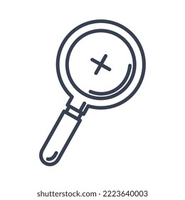 magnifying glass search line style