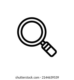 Magnifying Glass, Search, Loupe, Zoom, View, Icon Line Style. Vector Illustration Design Element