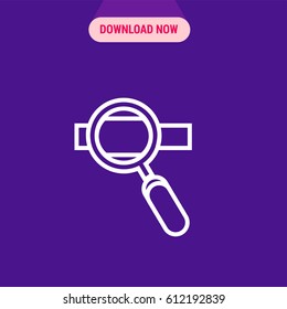 Magnifying Glass Search Selection Vector Icon, The outlined symbol of loupe. Simple, modern flat vector illustration for mobile app, website or desktop app  