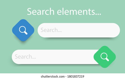 Magnifying glass for search tabs for browser or user interface. Navigation bar for UI, system elements vector template. Eps 10 vector
