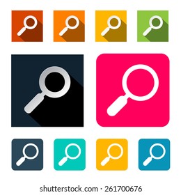 Magnifying Glass Search Vector Flat Design Vector Illustration