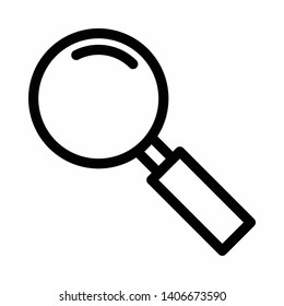 Magnifying glass, search vector icon logo or illustration