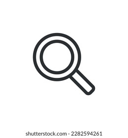 Magnifying glass or search vector icon .