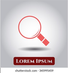 Vidrio de aumento, icono del vector de búsqueda