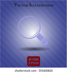 Vidrio de aumento, icono del vector de búsqueda