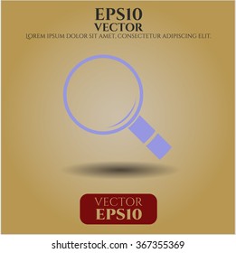 Vidrio de aumento, icono del vector de búsqueda