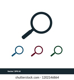 magnifying glass search zoom icon vector logo template