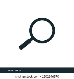 magnifying glass search zoom icon vector logo template