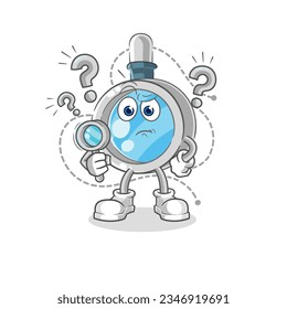 the magnifying glass searching illustration. character vector