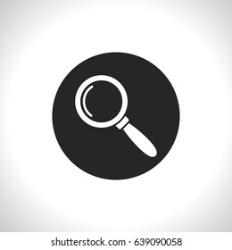 Magnifying glass for searching or inspection vector flat icon
