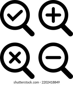 Magnifying glass set : vector