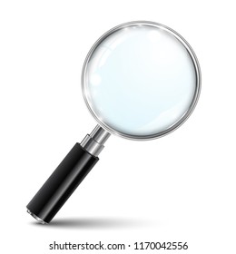 Magnifying glass with shadow – vector illustration