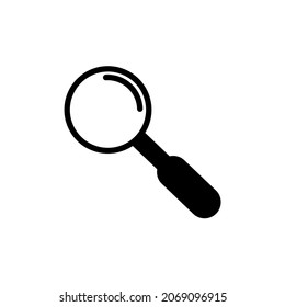 Magnifying glass silhouette vector. Magnifying glass icon or clipart.
