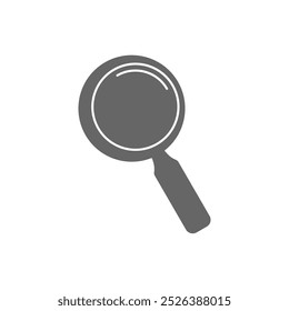Magnifying glass silhouette vector isolated on white background