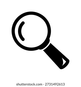 Lupa Icono de Vector negro simple con un tema