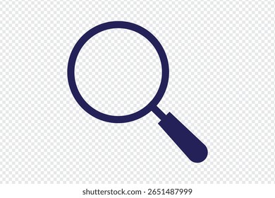 Magnifying glass simple icon collection. Magnifying glass icon. Look symbol. Search sign. Vector design. 