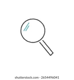 Icono de Vector simple de lupa [solo línea]