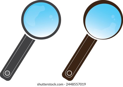 A magnifying glass is a small handheld optical tool used to enlarge objects or text, typically consisting of a convex lens mounted in a frame with a handle. It's commonly used for reading small print.