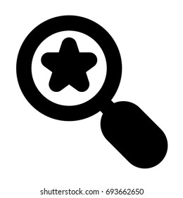 Magnifying Glass with a star icon