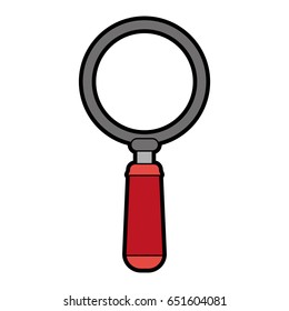 magnifying glass stationery tool icon image 