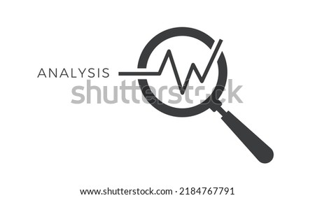 Magnifying Glass Statistic Analysis and Study Concepts Logotype Icon