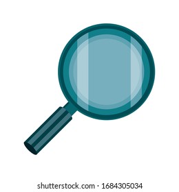 magnifying glass supply study school education vector illustration isolated icon