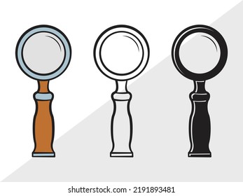 Magnifying Glass SVG Printable Vector Illustration