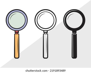 Magnifying Glass SVG Printable Vector Illustration