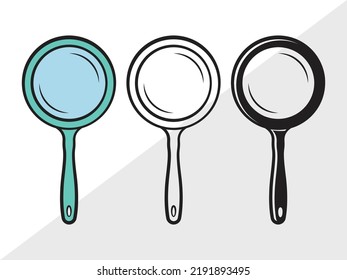 Magnifying Glass SVG Printable Vector Illustration