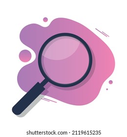 Magnifying glass symbol in a bubble.
Magnifying glass isolated icon