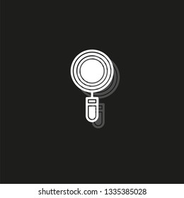 magnifying glass symbol, find icon - search button, magnifier symbol isolated