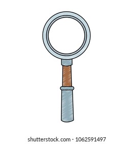 Magnifying glass symbol scribble