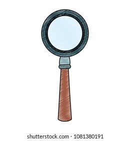 Magnifying glass symbol scribble
