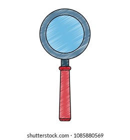 Magnifying glass symbol scribble