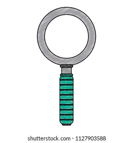 Magnifying glass symbol scribble