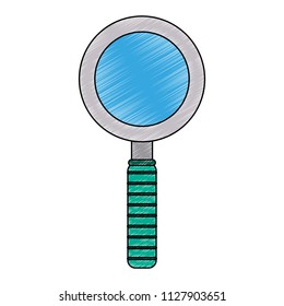 Magnifying glass symbol scribble