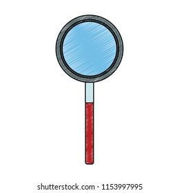 Magnifying glass symbol scribble