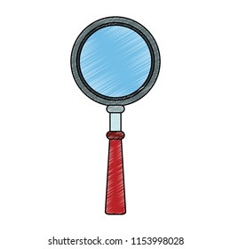 Magnifying glass symbol scribble