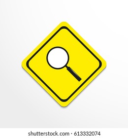 Magnifying glass. Symbol. Vector icon.
