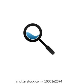 Magnifying glass template vector