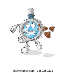 la lupa lanzando un vector de mierda