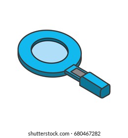 magnifying glass tool to search and explore