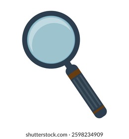 Magnifying glass tool. Search symbol vector. Optical zoom element. Investigation object illustration.
