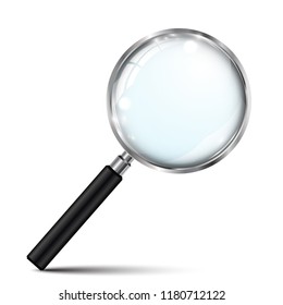 Magnifying glass tool with shadow – stock vector