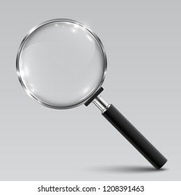 Magnifying glass tool with shadow – vector for stock