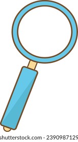 Ilustración del vector de herramientas de vidrio de aumento