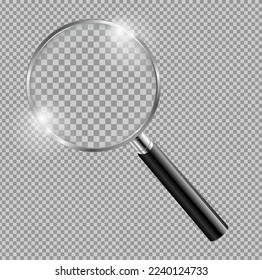 Magnifying glass With Transparent Background With Gradient Mesh  Vector Illustration