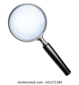 Magnifying Glass With Transparent Realistic Effect
