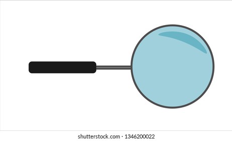 Magnifying glass transparent vector.
